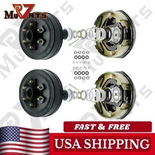 6 on 5.5" Wheel Hub Drum,12"x2" Electric Trailer Brake Assembly 5200-7000lb Axle
