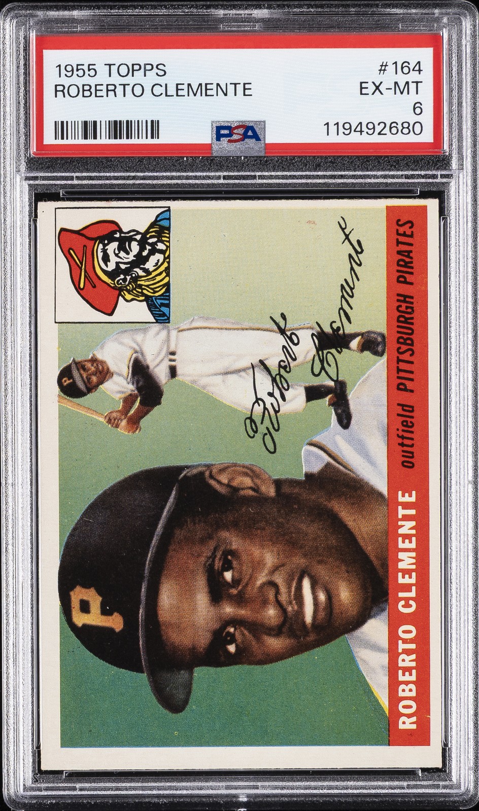 1955 TOPPS #164 ROBERTO CLEMENTE PSA 6