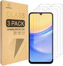 3-Pack Tempered Glass Screen Protector for Samsung Galaxy A15 5G 4G 9H Hardness