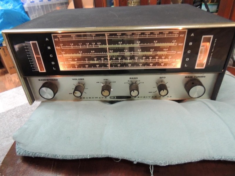 2 Vintage Heathkit Shortwave Radio Receivers GR-64 Vacuum Tube 4 Band ONE WORKS