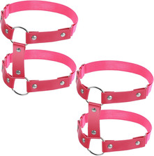 2Pcs Thigh Harness Lingerie Women, Adjustable 2-Row Leg Harness with Elastic Rin