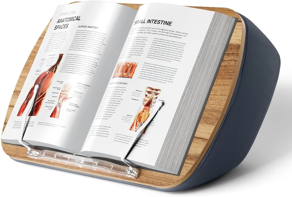 Plush Reading Pillow Stand with Device Slot - Portable Comfort for Book Lovers - Image 3 of 4