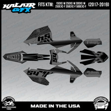 Graphics Kit for KTM 150-300XC-W, 250-500EXC-F (2017-2019) Split-SMOKE