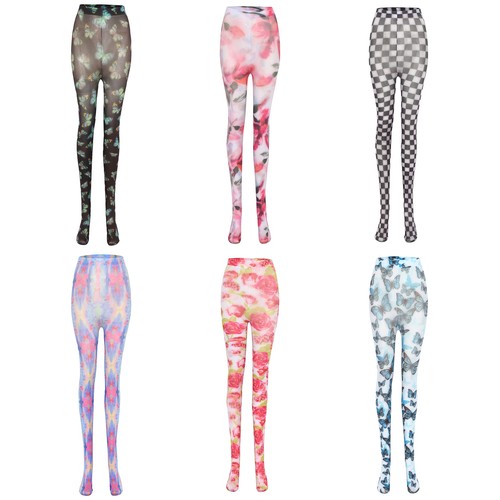 Damen Strümpfe Halloween Strumpfhose Unikat Socken bequem Kostüm Accessoire - Bild 2 von 63