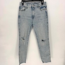 Old Navy High Rise Vintage Slim Acid Wash Distressed Jeans Women Size 8