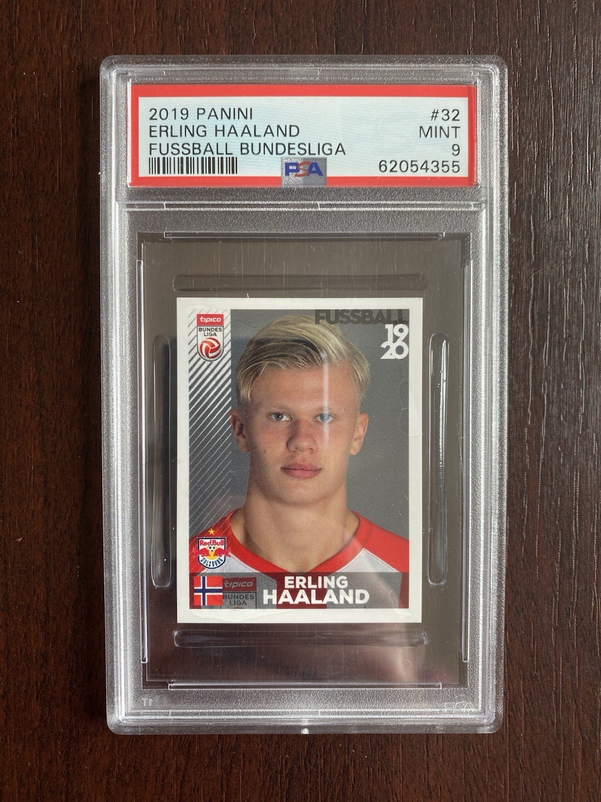Erling Haaland Rookie 2019 Panini Football Bundesliga Sticker #32 PSA 9 RC