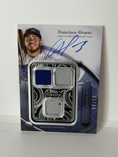 2024 Topps Sterling Francisco Alvarez Sterling Swings Dual Patch Auto 8/10 Mets
