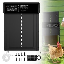 Auto Chicken Door Solar Powered IP45 Waterproof with Timer Light Sensor Remote