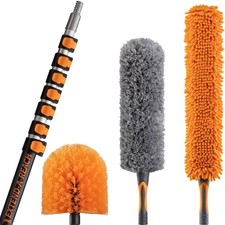 Ft High  Telescoping Duster Kit 4pc Microfibe...
