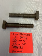 TE-CO Stainless T Bolts, 5/8-11 X 4&rdquo;, (2 Pc In Lot ) 46583, 4111-cart