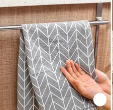 Over Door Towel Bar Rack Hanging Bathroom Kitchen Cabinet Shelf Rack