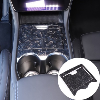 Forged Carbon Fiber Center Storage Box Cover Trim For Maserati Grecale 2022-23