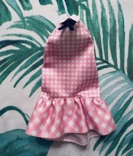 Multi Color Dress Summer Fashion Pink Gingham For Barbie