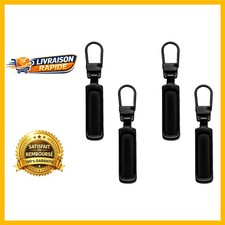 Tirette Fermeture Éclair Métallique Amovible - Lot de 4 pour Réparation Élégante