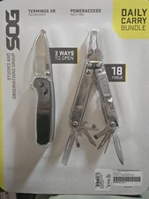NEW SOG 99-99-24-45 PowerAccess Multi-Tool KNIFE COMBO SET WITH TERMINUS XR