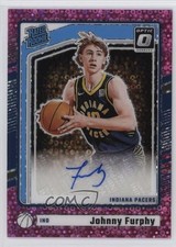 2024 Panini Donruss Optic Fast Break Pink Prizm 1/25 Johnny Furphy #312 Auto ux8