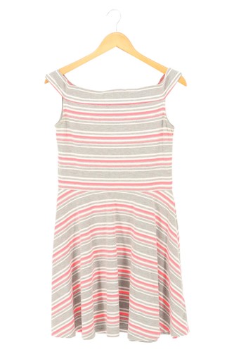 Calbatic Mini abito da donna a righe multicolore a blocchi di colore