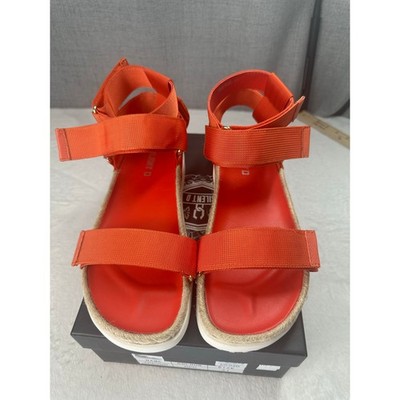 Silent D Trevor Red Sandals Women 41 Hook Loop Espadrille Flatform Anthro