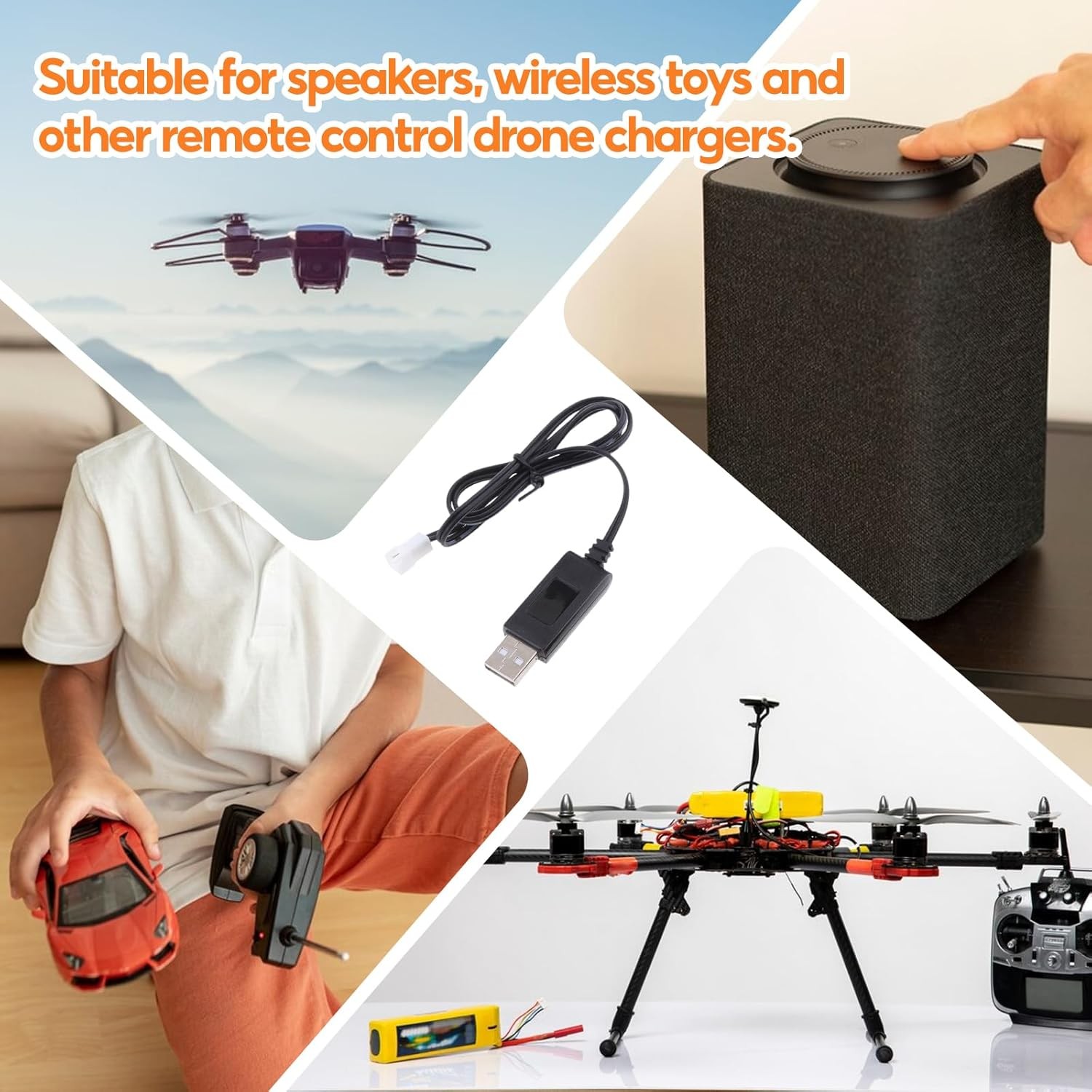 Gazechimp 3.7v battery charger Replacement for Carrera Mario Remote black 