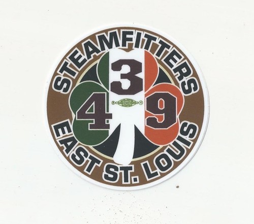 UA Local 439 STEAMFITTERS East St. Louis Irish Clover Sticker