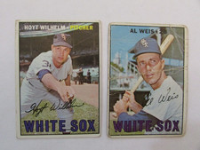 1967 Al Weis High #556 & Hoyt Wilhelm HOF  #422 Chicago White Sox Topps Cards
