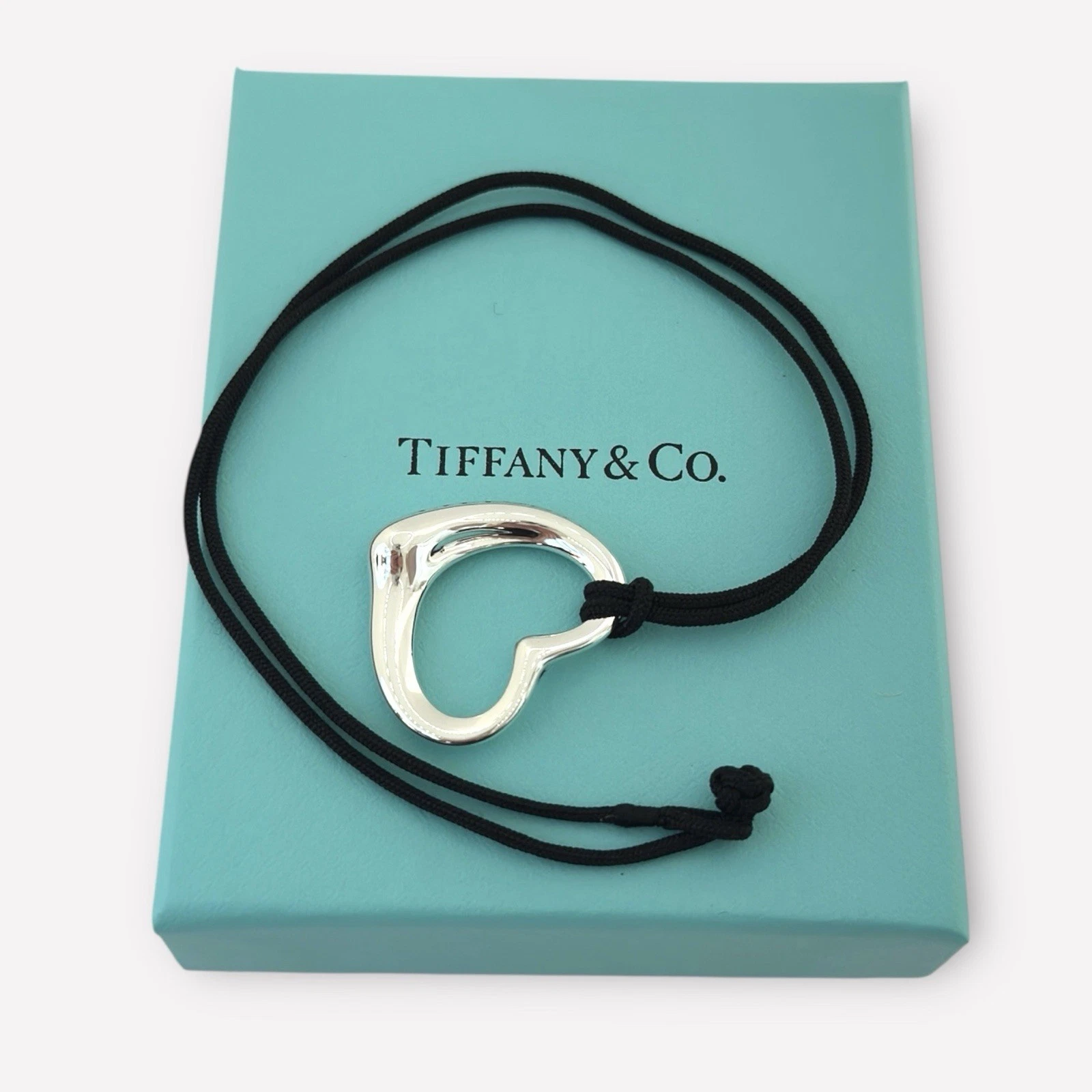 TIFFANY & CO. Collana AUTENTICA Tiffany & Co Vintage Elsa Peretti 27mm Cuore Aperto