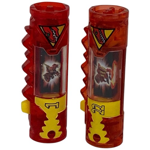 Power Rangers Dino Charge Zord Chargers Green Lot Of 2 Red Raptor T Rex 1 & 22 - Picture 4 of 6