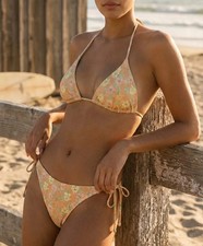 Retro Floral String Bikini Set