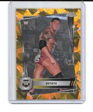2025 TOPPS CHROME SAPPHIRE WWE  BATISTA GOLD REFRACTOR  # 2/50