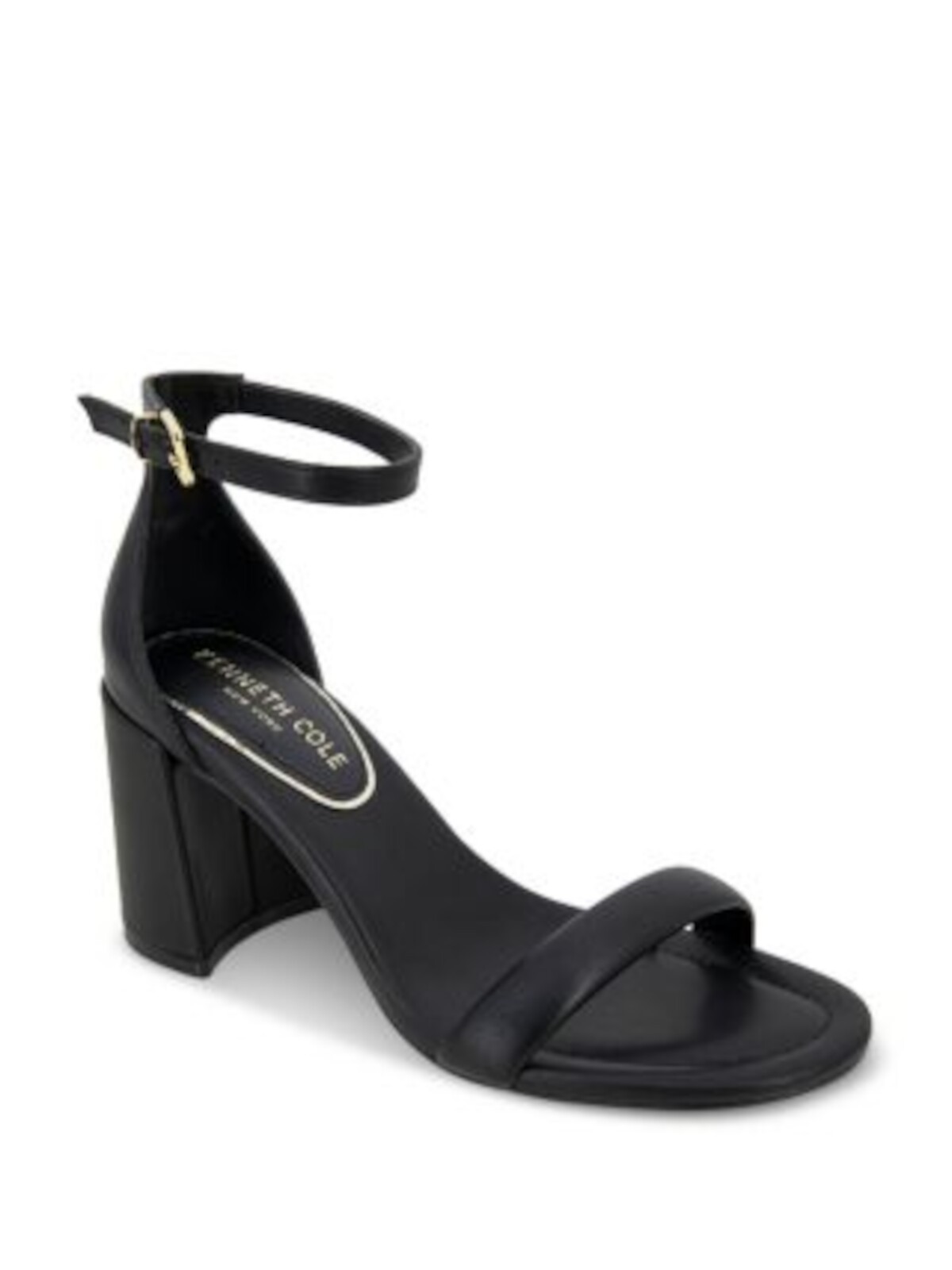KENNETH COLE NEW YORK Womens Black Luisa Almond Block Heel Heeled Sandal 75 M 6390₽