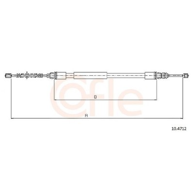 2x Cofle Handbremsseil hinten 4745H7 4745T4 21251527