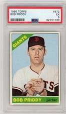 1966 Topps BOB PRIDDY San Francisco Giants #572 PSA 5 EX Condition HIGH NUMBER