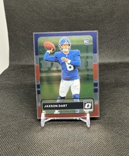 2025 Donruss Optic Jaxson Dart Retro #2 Rookie Giants Red White Blue