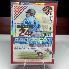 PJ Morlando 💎 2024 Panini Prospect Edition Ticket Red Cracked Ice Prizm 
