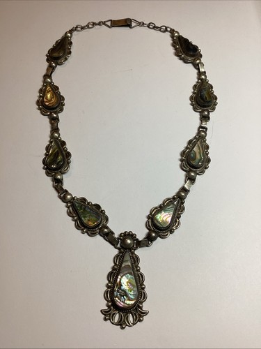 Vintage Southwestern Mexican Style Sterling Silver Abalone Shell Inlay ...