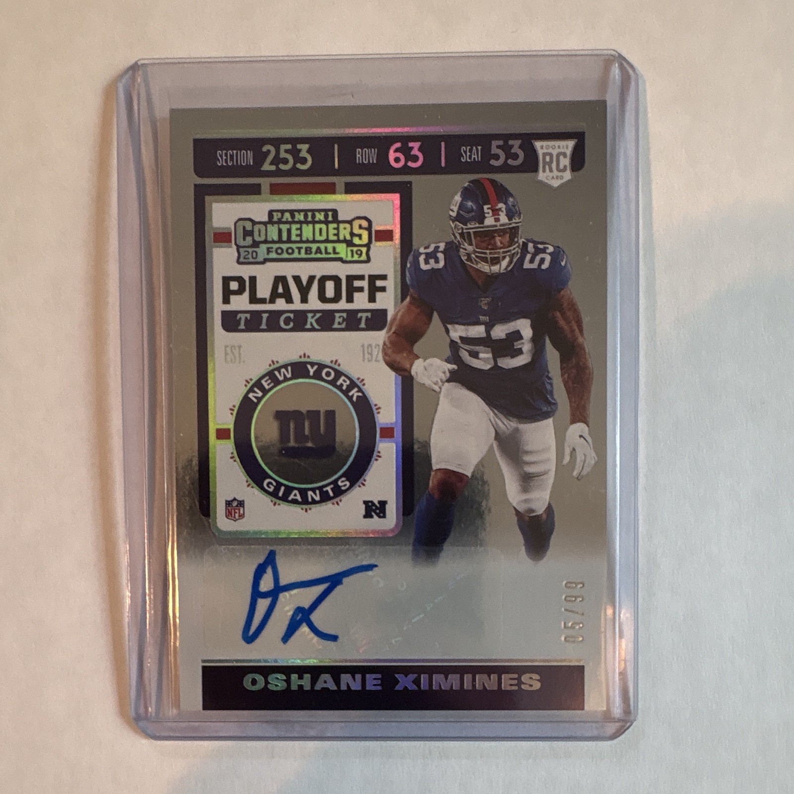 Oshane Ximines Panini Contenders #143 Autograph-Playoff