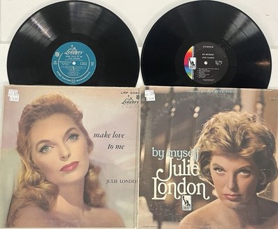 Lot of 2 JULIE LONDON LP Vinyl Records Make Love to Me 1957 & By Myself Liberty