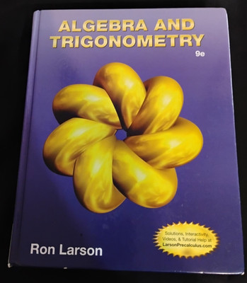 Algebra And Trigonometry 9e By Ron Larson Hardcover Textbook