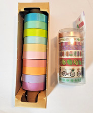 18 Rolls Washi Tape Set - Plain masking tape  Decorative