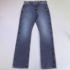 Wrangler Retro Slim Straight Cut Jeans Mens 30X34 Blue Denim Western Cowboy