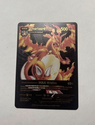 Custom TCG Black Foil Card Charizard DX Fan Art Display Card NM