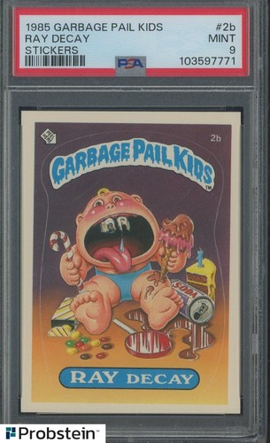 1985 Topps Garbage Pail Kids GPK Stickers #2b Ray Decay PSA 9 MINT