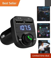 Bluetooth 5.3 Car Adapter  FM Transmitter with Dual USB Charger for Any Vehicle