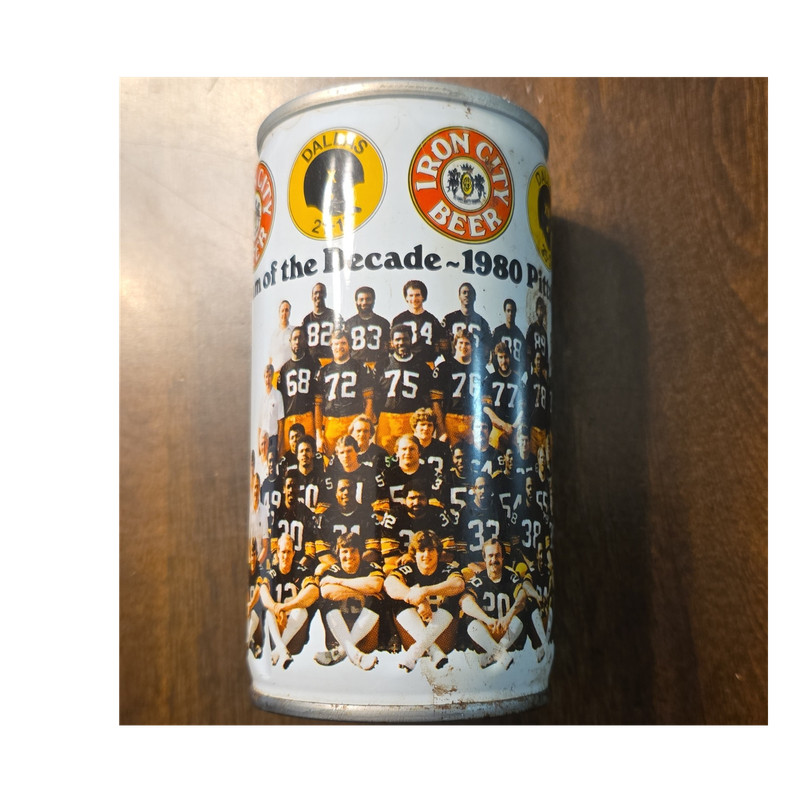 Iron City Beer 12 fl oz Pull Tab Can “Steelers Team of the Decade 1980”