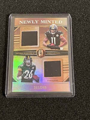 Anthony McFarland Chase Claypool Gold Standard Dual Rookie Jersey #d Steelers