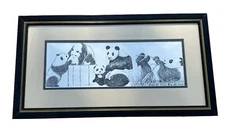 Mimi Whitcomb Signed Limited Edition Matted & Framed Panda Bears 
