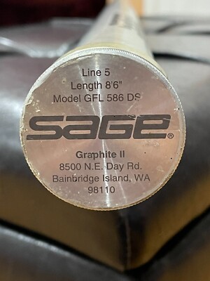 SAGE GFL 586 DS GRAPHITE II FLY ROD W/CASE LINE 5 LENGTH 8 SAGE GFL 586 DS GRAPHITE II FLY ROD W/CASE LINE 5 LENGTH 8