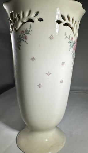 Vintage Lenox - Petite Rose Pedastal 7" Vase - USA - Netz mit Goldrand - Bild 6 von 12
