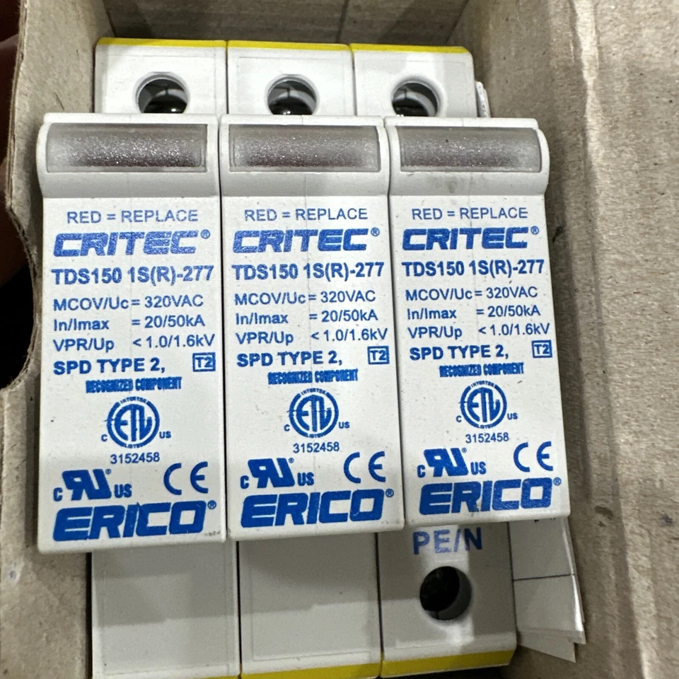 ⚡️ERICO TDS350TNC-TNC-277 CRITEC 320VAC 50kA DIN Surge Diverter⚡️ - Image 3 of 3