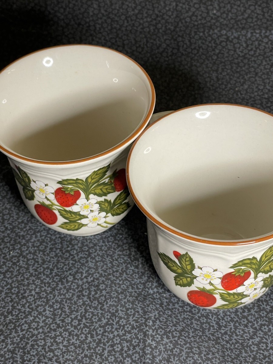 Vintage Stoneware Made In China Strawberry Set of 2 | eBay